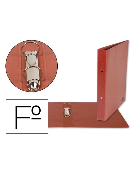 CARPETA 2 A 40 MM CARTON CUERO FL.