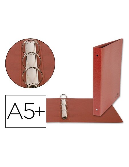 CARPETA 4 A 25 MM CARTON CUERO 4º