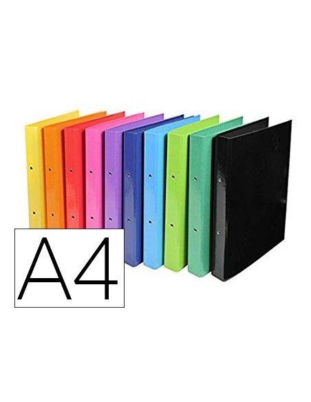 CARPETA EXACOMPTA 2 ANILLAS 30MM A4 CARTON FORRADO PVC SURT.