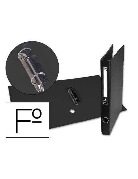 ARCH.LIDERPAPEL C.FORRADO FL.2 A 25 MM NG.OLLAO Y TARJETERO