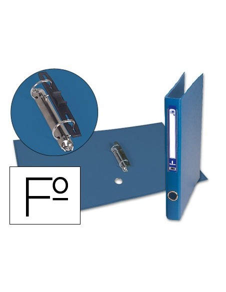 ARCH.LIDERPAPEL C.FORRADO FL.2 A 25 MM AZUL OLLAO Y TARJETERO