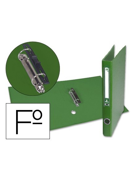 ARCH.LIDERPAPEL C.FORRADO FL.2 A 25 MM VER OLLAO Y TARJETERO