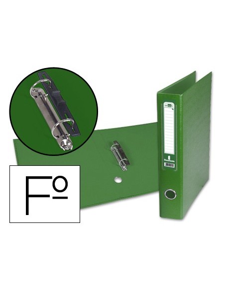 ARCH.ANILLAS 40 MM C.FORRADO FL.VER C/OLLAO Y TARJETERO