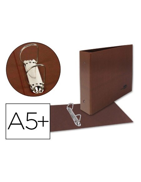 CARPETA 2 A 25 MM MIXTAS C.FORRADO CUERO 4º APAISADO