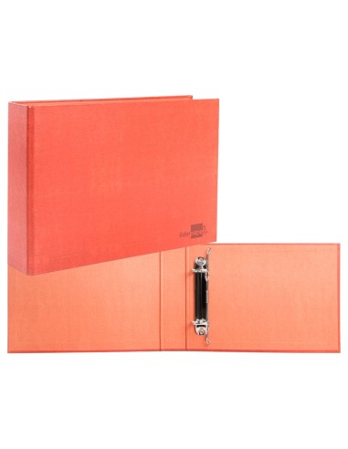 CARPETA 2 A 25 MM MIXTAS C.FORRADO CUERO 4º APAISADO