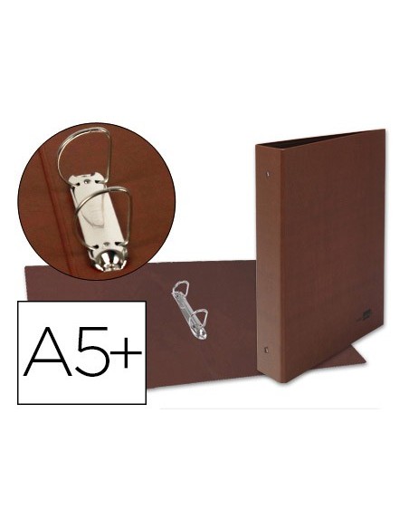 CARPETA 2 A 25 MM MIXTAS C.FORRADO CUERO 4º