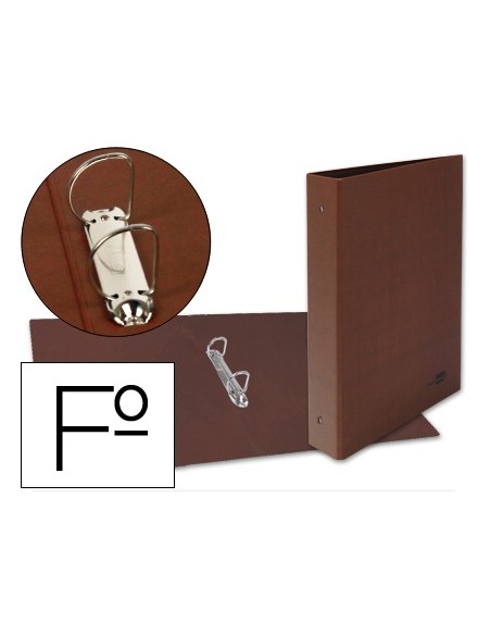 CARPETA 2 A 25 MM MIXTAS C.FORRADO CUERO FL.