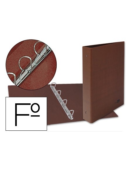 CARPETA 4 A 40 MM MIXTAS C.FORRADO CUERO FL.