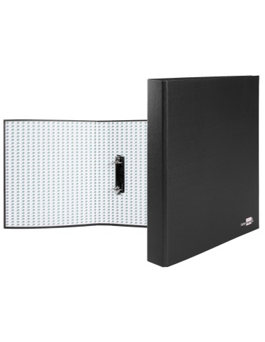 CARPETA 2 A 25 MM MIXTAS C.FORRADO PAPER FL.NEGRA