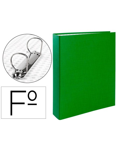 CARPETA 2 A 40 MM MIXTAS C.FORRADO PAPER FL.VERDE