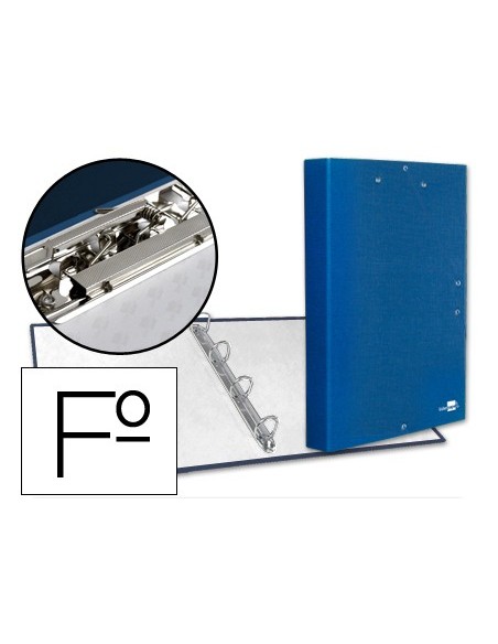 CARPETA 4 A 25 MM C.FORRADO FL.SOLAPAS MINICLIPS AZUL