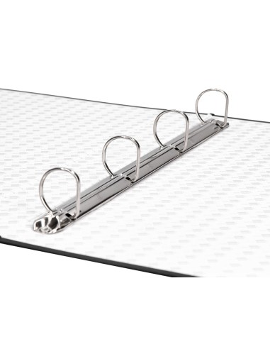 CARPETA 4 A 25 MM MIXTAS C.FORRADO PAPER FL.NEGRA