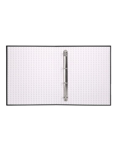 CARPETA 4 A 25 MM MIXTAS C.FORRADO PAPER FL.NEGRA