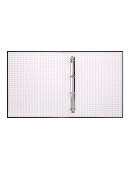 CARPETA 4 A 25 MM MIXTAS C.FORRADO PAPER FL.NEGRA