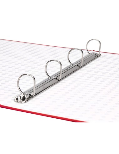 CARPETA 4 A 25 MM MIXTAS C.FORRADO PAPER FL.ROJA