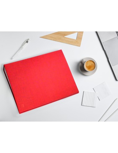 CARPETA 4 A 25 MM MIXTAS C.FORRADO PAPER FL.ROJA
