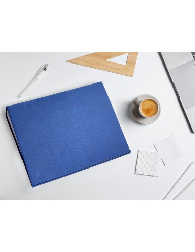 CARPETA 4 A 25 MM MIXTAS C.FORRADO PAPER FL.AZUL