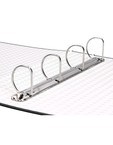 CARPETA 4 A 40 MM MIXTAS C.FORRADO PAPER FL.NEGRA