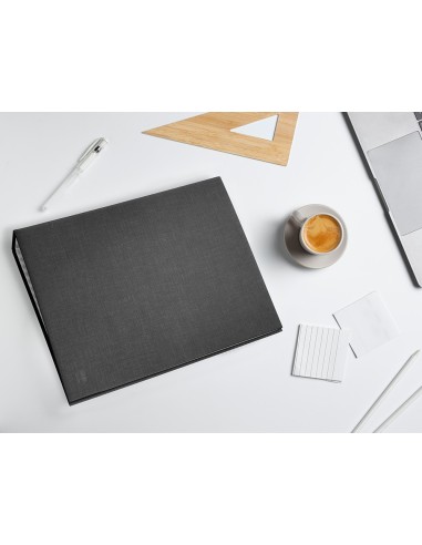 CARPETA 4 A 40 MM MIXTAS C.FORRADO PAPER FL.NEGRA