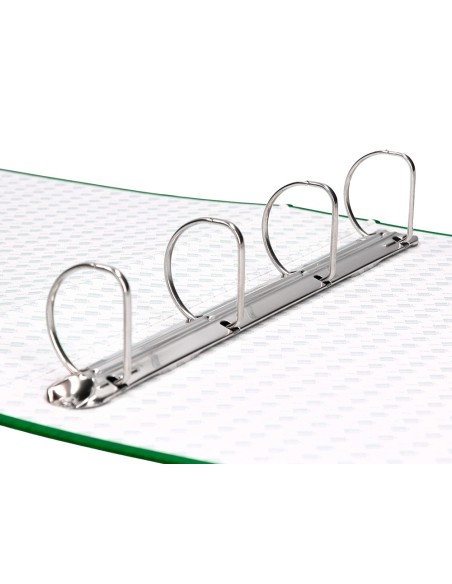 CARPETA 4 A 40 MM MIXTAS C.FORRADO PAPER FL.VERDE