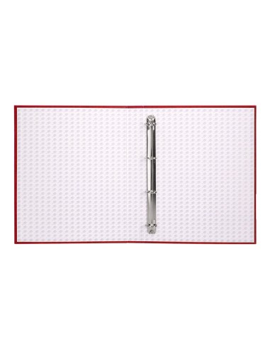 CARPETA 4 A 40 MM MIXTAS C.FORRADO PAPER FL.ROJA