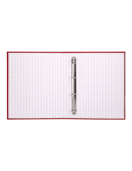 CARPETA 4 A 40 MM MIXTAS C.FORRADO PAPER FL.ROJA