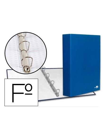 CARPETA 4 A 40 MM MIXTAS C.FORRADO PAPER FL.AZUL