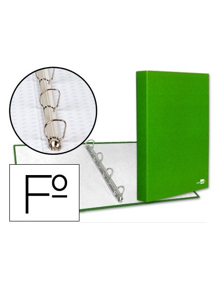 CARPETA 4 A 25 MM MIXTAS C.FORRADO COAT FL.I-VERDE