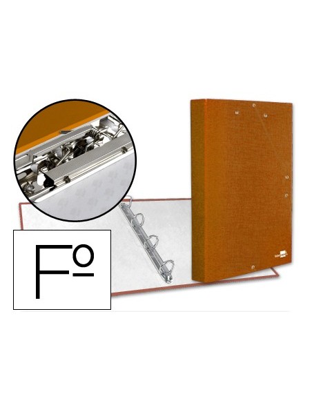 CARPETA 4 A 25 MM C.FORRADO FL.COAT SOL.MINICLIPS I-NARANJA