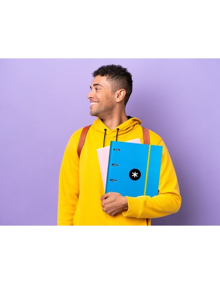 CARPETA RECAMBIO Y SOLAPA ANTARTIK A4 CUADRO 5MM FORR.4A.RED.40MM AZ.