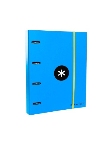 CARPETA RECAMBIO Y SOLAPA ANTARTIK A4 CUADRO 5MM FORR.4A.RED.40MM AZ.