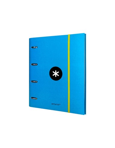CARPETA RECAMBIO Y SOLAPA ANTARTIK A4 CUADRO 5MM FORR.4A.RED.40MM AZ.