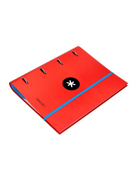 CARPETA RECAMBIO Y SOLAPA ANTARTIK A4 CUADRO 5MM FORR.4A.RED.40MM RJ.