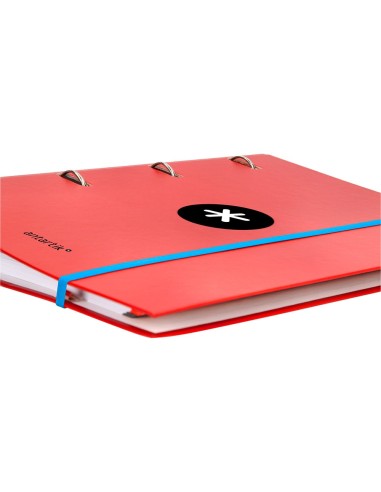 CARPETA RECAMBIO Y SOLAPA ANTARTIK A4 CUADRO 5MM FORR.4A.RED.40MM RJ.