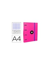 CARPETA RECAMBIO Y SOLAPA ANTARTIK A4 CUADRO 5MM FORR.4A.RED.40MM RS. 2
