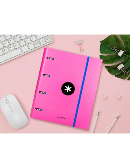 CARPETA RECAMBIO Y SOLAPA ANTARTIK A4 CUADRO 5MM FORR.4A.RED.40MM RS.