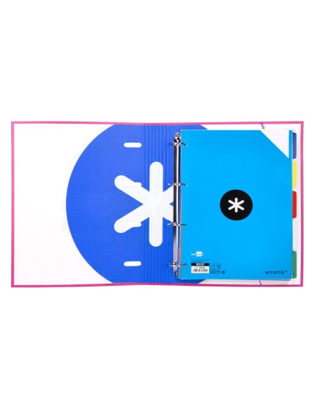 CARPETA RECAMBIO Y SOLAPA ANTARTIK A4 CUADRO 5MM FORR.4A.RED.40MM RS.