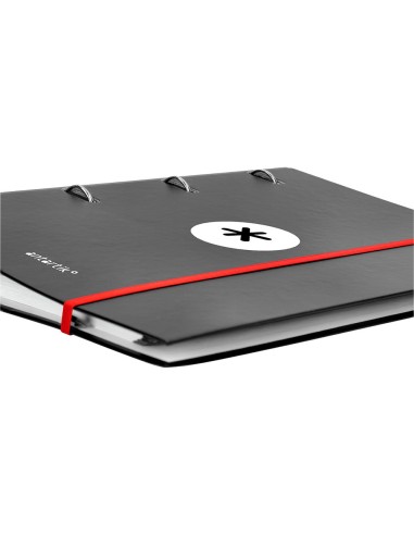 CARPETA RECAMBIO Y SOLAPA ANTARTIK A4 CUADRO 5MM FORR.4A.RED.40MM NG.