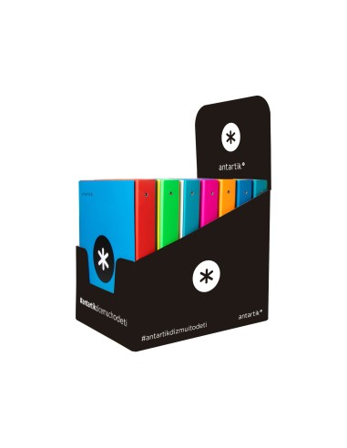 CARPETA 4 ANILLAS 40MM MIXTAS ANTARTIK A4 FORRADA SURT