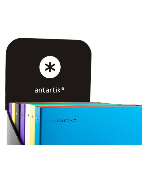 CARPETA 4 ANILLAS 40MM MIXTAS ANTARTIK A4 FORRADA SURT