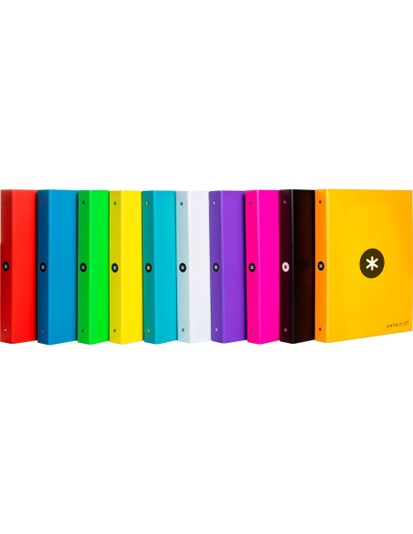 CARPETA 4 ANILLAS 40MM MIXTAS ANTARTIK A4 FORRADA SURT