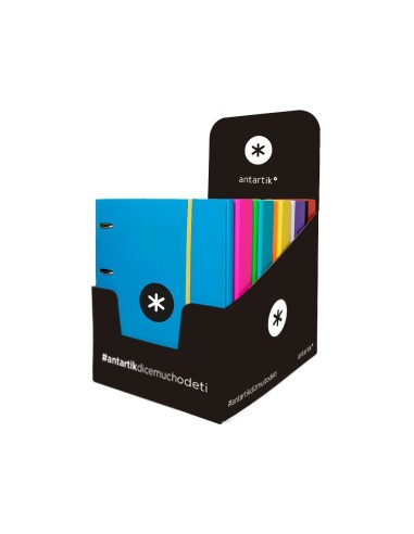 CARPETA RECAMBIO ANTARTIK A4 CUADRO 5MM FORRADA 4 ANILLAS 25MM SURT