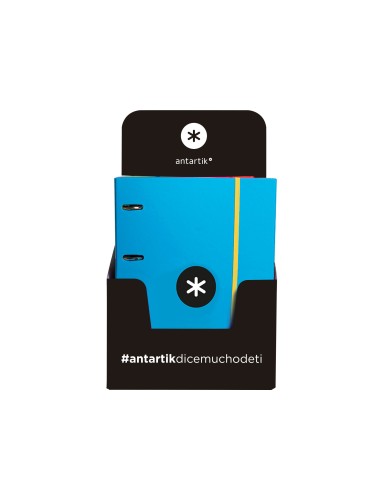 CARPETA RECAMBIO ANTARTIK A4 CUADRO 5MM FORRADA 4 ANILLAS 25MM SURT