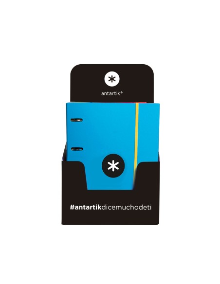 CARPETA RECAMBIO ANTARTIK A4 CUADRO 5MM FORRADA 4 ANILLAS 25MM SURT