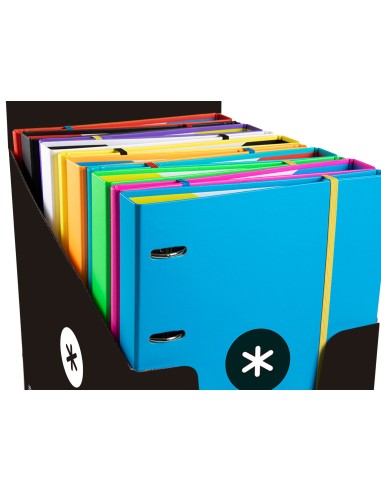 CARPETA RECAMBIO ANTARTIK A4 CUADRO 5MM FORRADA 4 ANILLAS 25MM SURT
