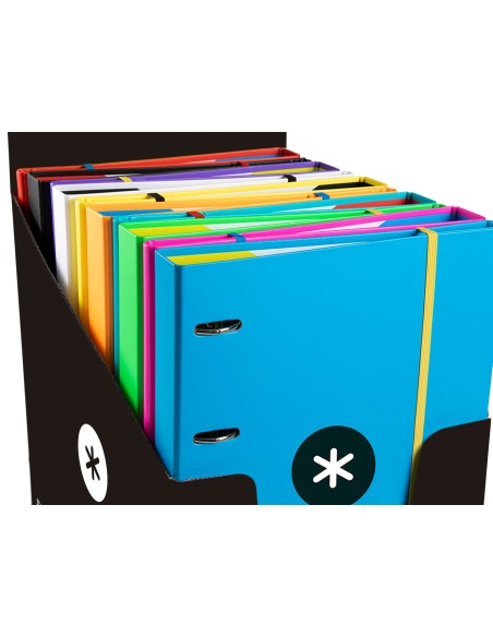 CARPETA RECAMBIO ANTARTIK A4 CUADRO 5MM FORRADA 4 ANILLAS 25MM SURT