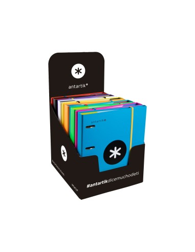 CARPETA RECAMBIO Y SOLAPA ANTARTIK A4 CUADRO 5MM FORR.4A.RED.40MM SUR