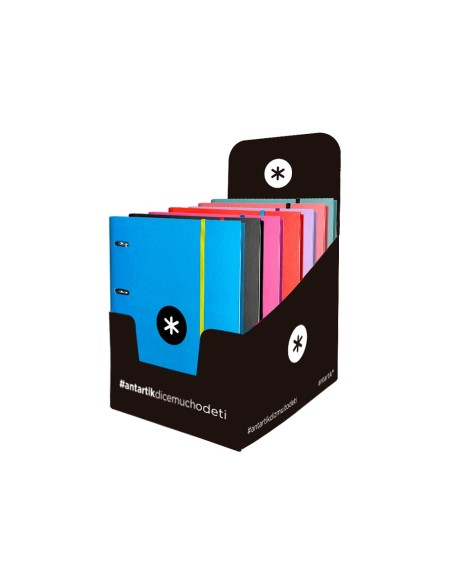 CARPETA RECAMBIO Y SOLAPA ANTARTIK A4 CUADRO 5MM FORR.4A.RED.40MM SUR