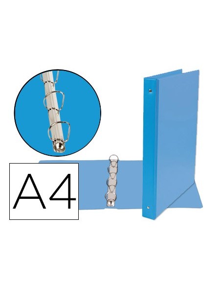 CARPETA 4A.25 MM MIXTAS LIDERPAPEL A4 CARTON FORRADO PVC AZUL KA06