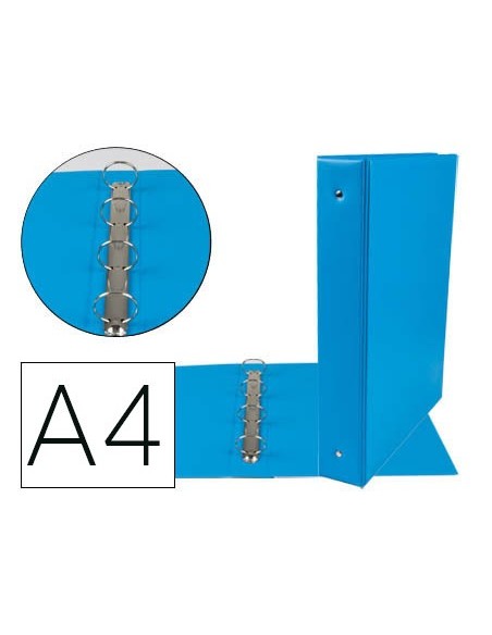 CARPETA 4A.40 MM MIXTAS LIDERPAPEL A4 CARTON FORRADO PVC AZUL KA12